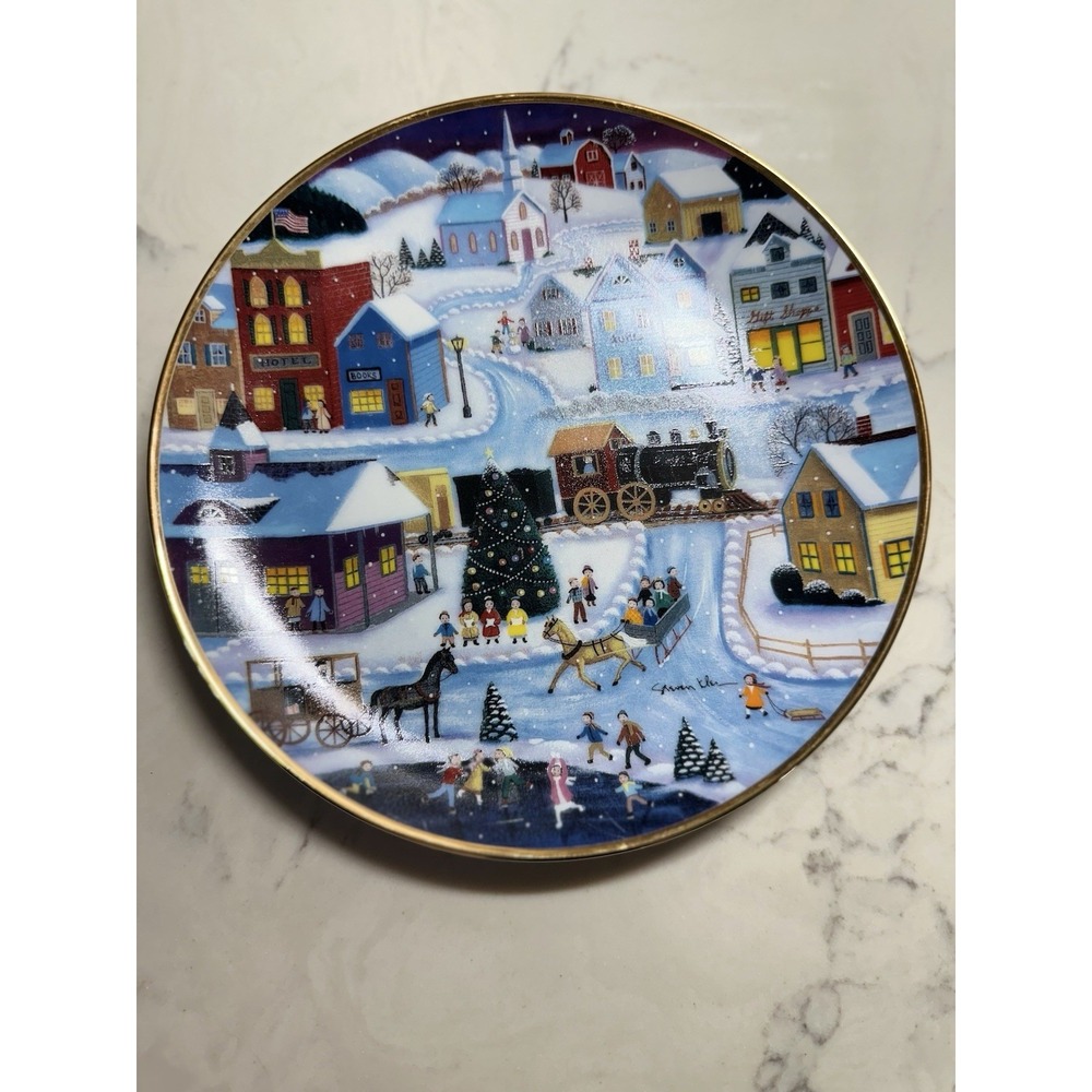 Hermoso Plato de Decoración de Navidad Christmas Plate 8" CM